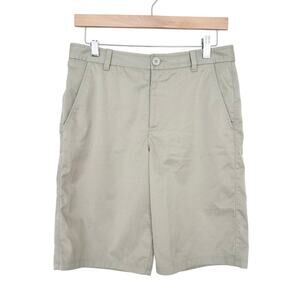 Under Armour Tan Flat Front Chino Shorts Sz 18 Boys